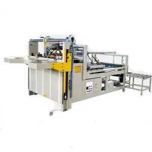 Yarı otomatik oluklu karton katlayıcı yapıştırıcı makine/karton tutkal makinesi/karton yapma makinesi