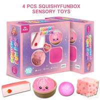 24 Pièces Calendrier de l'Avent Squishy en forme de Boulettes de Noël, Boîte Mystère Amusante, Lot de Jouets Souples et Moulables pour Fête d'Halloween
