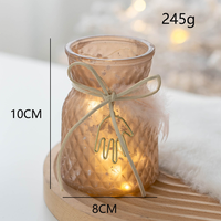 Bougeoir en verre de noël bureau de noël bougie lumineuse tasse ornements accessoires photo décorations de noël
