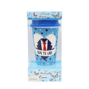Mejor día de padres regalo Eco amigable de una sola pared de porcelana de tazas de café <span class=keywords><strong>y</strong></span> tazas con tapa - Product Image 1