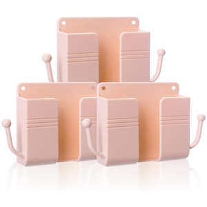 Random Color Modern Design Wall-Mounted Cell <b>Phone</b> Holder Punch-Free Adhesive ABS Material Multifunction Mobile Storage Rack <b>for</b> - Product Image 1