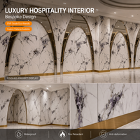 Panneau mural en bois plaqué WPC moderne de luxe, imperméable et durable, design en cristal de carbone pour hôtel, mur de télévision, maison, extérieur