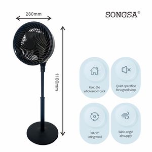 Ventilatore da terra silenzioso oscillante a 3 velocità da 10 pollici per casa e ufficio, soluzione per la circolazione dell'aria, prezzo di fabbrica all'ingrosso - Product Image 2