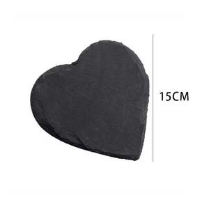 2025 nouvelles idées de produits personnalisés forme de coeur <span class=keywords><strong>noir</strong></span> naturel Rock chaleur caboteur ensemble matériel d'<span class=keywords><strong>ardoise</strong></span> Durable pour l'utilisation de la <span class=keywords><strong>peinture</strong></span> - Product Image 3