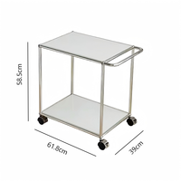 Table d'appoint mobile en métal pour canapé, table basse avec plateau en verre ou en acier, table de chevet, meuble de rangement pour salon et chambre à coucher