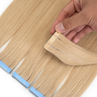 Lanxun - Extensiones de Cabello Humano al por Mayor de 26 Pulgadas, Doble Trama, Europeas, 60a, Extensiones de Cabello Virgen Remy con Cinta Adhesiva