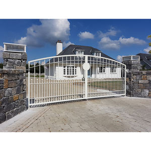 Offre Spéciale petite porte principale en fer forgé conçoit des portes en acier bon marché porte en fer forgé avec galvanisé à chaud - Product Image 4