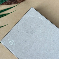 Caja de Cartón Rígido Gris Personalizada, Embalaje de Papel Rectangular Ecológico y Reciclable para Pequeñas Empresas y Lotes Pequeños