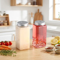 Bouteilles de thé au lait, café et jus de fruits en PET jetables, créatives et tendance, avec bouchon à vis carré/forme spéciale, 500 ml, vente en gros