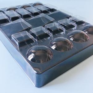 Caja de bandeja de plástico para chocolate, envase de plástico para trufa - Product Image 1