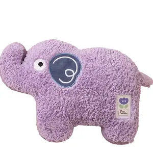 Ruunjoy travesseiro de filhotes para filhotes de pelúcia, elefante simples estilo nórdico, coelho rosa, almofada para sofá