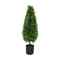Arbre en herbe artificielle conique, plante en pot en plastique, écologique, durable, résistant aux UV, décoration de jardin intérieur/extérieur pour