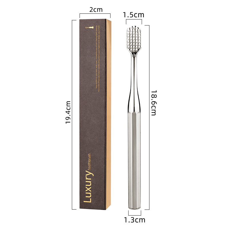 Platinum Silver+White bristles [confezione singola in scatola di cartone]