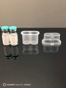 Boîte de stockage stérile personnalisée en gros de 3 ml en 2 parties pour vaccins, support en plastique pour petits flacons, adapté aux petits flacons de vaccins peptidiques - Product Image 5