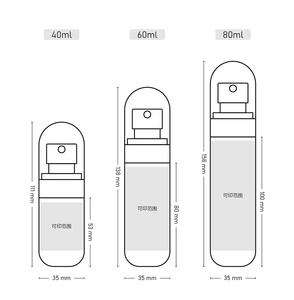 40ml 60ml 80ml en plastique en forme de <span class=keywords><strong>capsule</strong></span> blanc brume maquillage réglage vaporisateur bouteille d'eau émulsion presse type lotion bouteille vide - Product Image 6