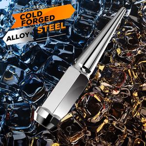 25PCS 14x1.5 6 육각 스파이크 크롬 벌지 도토리 자동차 휠 러그 너트 시보레 실버라도 1995-1999 캐딜락 에스컬레이드 1995-2017 - Product Image 3