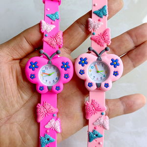 Dessin animé 3D filles garçons licorne papillon Football chat fleurs sirène fête cadeaux montres enfants enfants étudiants belle horloge - Product Image 3
