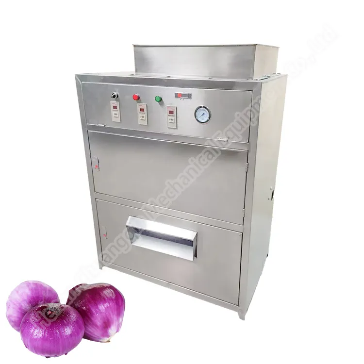 Fresh peeled dry Garlic Skin Peeler green leak peeling air compressor power onion peel machine