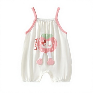 Pelele <span class=keywords><strong>de</strong></span> algodón sin costuras para bebé, estilo chaleco, ropa <span class=keywords><strong>de</strong></span> verano para recién nacidos y niños pequeños, mono adorable <span class=keywords><strong>de</strong></span> una pieza. - Product Image 1