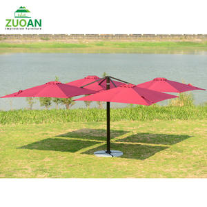 Parapluie d'extérieur à 4 têtes, grand format, <span class=keywords><strong>carré</strong></span>, imperméable, pour la salle à manger, le restaurant, 2.5m - Product Image 4