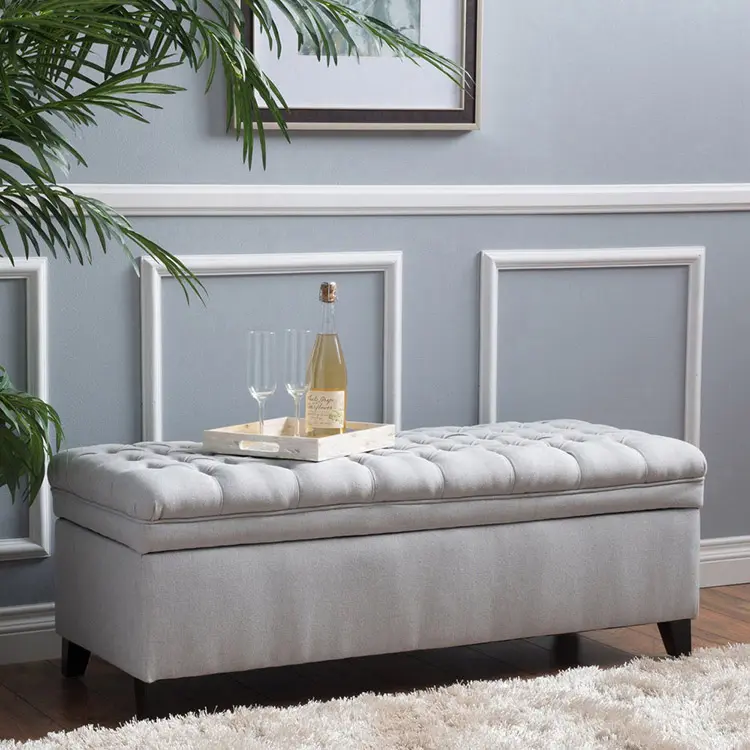 Multi-Kleuren Woonkamer Furnture Antieke Europese Stijl Luxe Schoenenkast Bench Entryway Lederen Opslag Poef Sofa