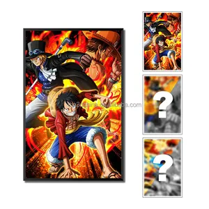 LENS Custom Flip 3D Lenticular Sheet Lenticular Printing Anime Poster Art Decorative Wall Pictures With Frame