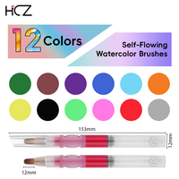 Ensemble de stylos à gel acrylique et pinceaux aquarelle Hechunzi, conception brevetée à pression et à écoulement automatique, couleurs multiples personnalisées