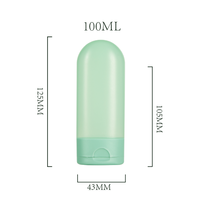 Flacons carrés en plastique HDPE de 100 ml, haute qualité, avec bouchon à clapet, pour produits de soin de la peau.