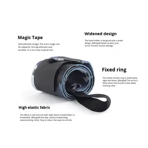 Vente en gros d'usine d'enveloppes élastiques en nylon pour poignet Sports Fitness Camouflage Néoprène avec logo personnalisé - Product Image 4