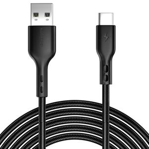 Câble de données USB vers Type-C tressé en nylon G-31B personnalisé OEM 1M/3.3FT, conducteur en cuivre pur pour ordinateur Android et écouteurs - Product Image 1