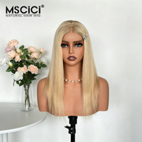 Perruque Lace Front 13x6 en Cheveux Vierges Brésiliens, Lisse, Blond Naturel, Sans Colle, Facile à Porter, 100% Cheveux Humains, 14-26 pouces