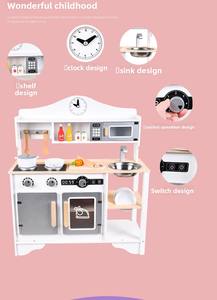 Ahşap oyun mutfak seti çocuklar için genişletilmiş depolama ile gerçekçi özellikler - Product Image 6