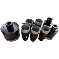 TONGHUI Ensemble de forets diamantés brasés pour marbre noir, en acier au carbone, à grande vitesse, avec tige hexagonale M14/M10, 6mm/8mm, 35mm