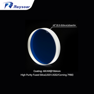 Lente de fibra óptica Raysoar, lente protectora óptica láser D34 T5.0mm, sílice fundida para máquina de corte por láser de fibra Industrial <span class=keywords><strong>Trumpf</strong></span> - Product Image 5