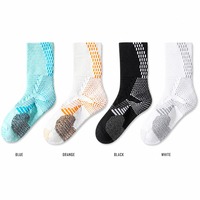 Chaussettes de sport respirantes personnalisées, longueur mi-mollet, avec talon rembourré en maille nid d'abeille, orteil renforcé, soutien de la voûte plantaire, en nylon, OEM