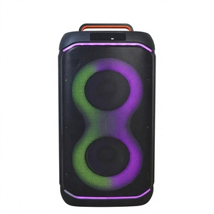 Taşınabilir Kablosuz Hoparlör Arabası RGB LED Işıklı FM Radyo USB Ses Sistemi Mikrofonlu Pil Güçlü Dış Mekan Partisi İçin - Product Image 2