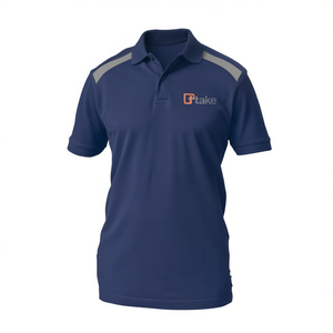 เสื้อโปโลแขนสั้นสีน้ำเงินธรรมดา M ชุดทำงาน - Product Image 2