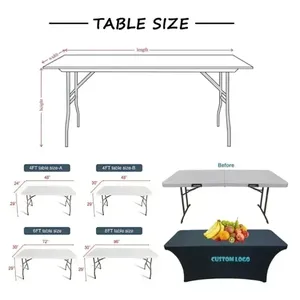 Tovaglia Elasticizzata in Spandex 4ft/6ft/8ft con Logo Personalizzato per Hotel, Banchetti, Matrimoni ed Esposizioni - Product Image 4
