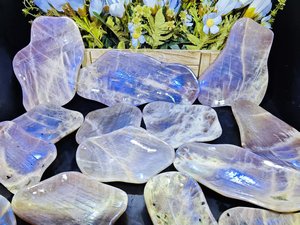 Gran oferta, cristal <span class=keywords><strong>de</strong></span> meditación Natural, productos espirituales, <span class=keywords><strong>piedra</strong></span> lunar azul brillante, cuenco <span class=keywords><strong>de</strong></span> forma libre, regalo <span class=keywords><strong>de</strong></span> decoración - Product Image 3