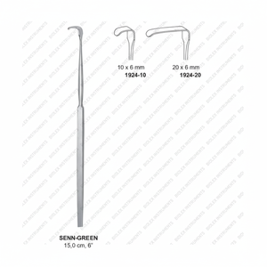 Senn Green retractors และ hooks เครื่องมือผ่าตัดสเตนเลสสตีลเครื่องดึงและตะขอเครื่องมือด้วย biolex - Product Image 1