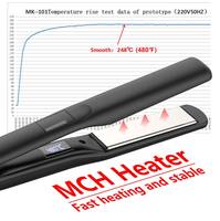 MK-101 Nouveau Style Kératine 230 ℃ Lisseur de cheveux professionnel 2 en 1 Pro Nano Titanium avec logo personnalisé