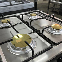 Cuisinière à Gaz avec Four, 4 Brûleurs en Cuivre, Aspect Délicat
