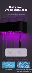 Esterilizador Inteligente UV para Cepillos de Dientes ES703, Desinfección de 45 Minutos, Montaje en Pared sin Perforaciones, Vaso para Cepillos de Dientes de ABS y PC, Dispositivo de Limpieza para el Hogar - Product Image 3