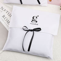 Kantong Serut Kain Katun Putih Ramah Lingkungan, Dompet Hadiah, Tas Tangan, Kantong Debu, Kantong Debu Berflap Katun Mewah