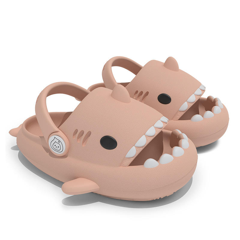 Shark Cartoon-Design Anti-Collision Outdoor Sandals for Boys and