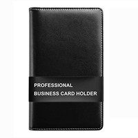 Porte-cartes de crédit en PU, professionnel, capacité de 120 cartes, étui pour cartes de visite, organisateur avec logo personnalisé