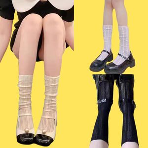 Noir Spandex/Nylon Transparent mince Sexy amour bretelles collants genou haut équipage une usine Net en gros - Product Image 5