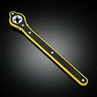 Llave de trinquete de manivela tipo tijera que ahorra esfuerzo, con palanca de mango cruzado y cabezales intercambiables para coches, carros, gatos y desmontaje de neumáticos