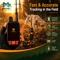 Traceur GPS pour chien 4G LTE VHF double réseau, PDA portable, étanche IP68, collier multi-chien, portée hors ligne 15 km, autonomie 48h, écran LCD 3,5 pouces