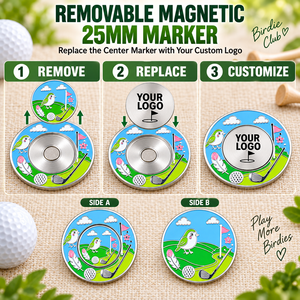 Marcador Magnético de Doble Cara para Pelotas de Golf con Marcador Central Desmontable, Ideal para Regalos de Clubes de Golf y Torneos - Product Image 4
